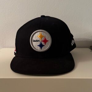 Vintage Black Steelers Cap New Era